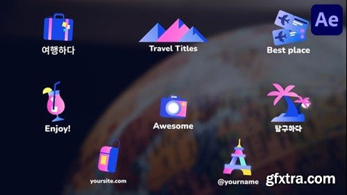 Videohive Travel Icons And Titles for After Effects 52699034 Videohive Travel Icons And Titles for After Effects 52699034
