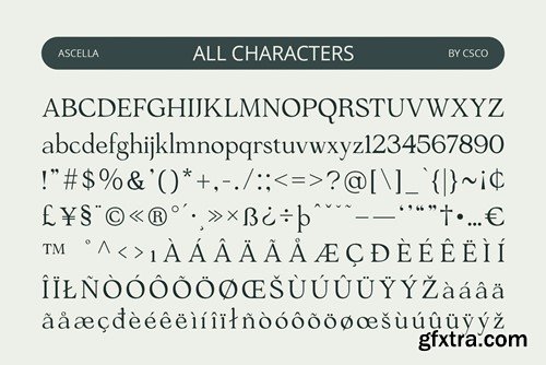 Ascella – Modern Font T6MGU4W