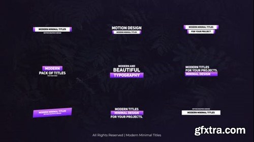 Videohive Modern Minimal Titles 52826223 Videohive Modern Minimal Titles 52826223