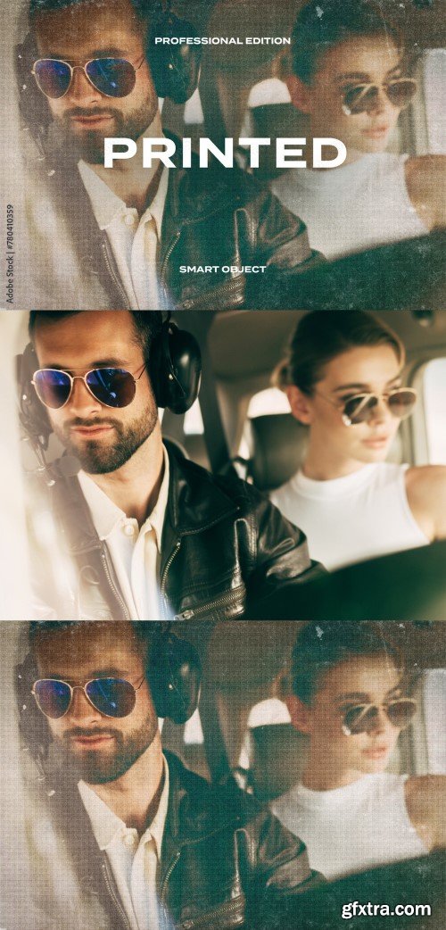 Printer Risograph Silk Screen Grain Photo Effect