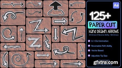 Videohive 125+ Paper Cut Hand Drawn Arrows 52789547 Videohive 125+ Paper Cut Hand Drawn Arrows 52789547