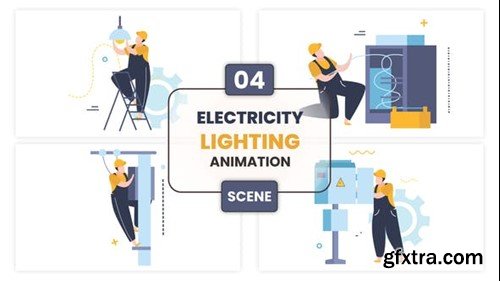 Videohive Electricity Lighting Animation Scene 52949302