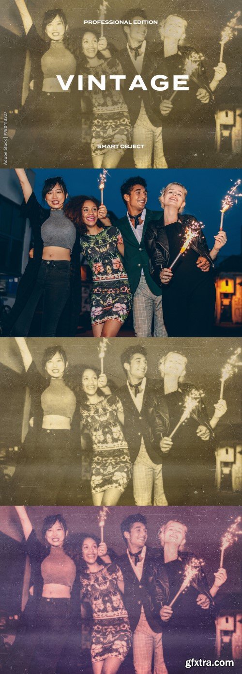 Vintage Old Retro Film Frame Photo Effect