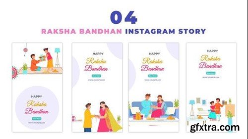 Videohive Sibling Characters Rakhi Festival Instagram Story 47660772