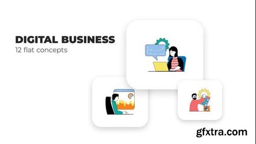 Videohive Digital Business - Flat Concepts 53052379 Videohive Digital Business - Flat Concepts 53052379