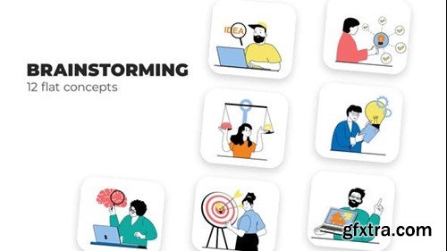 Videohive Brainstorming - Flat Concepts 53051171 Videohive Brainstorming - Flat Concepts 53051171