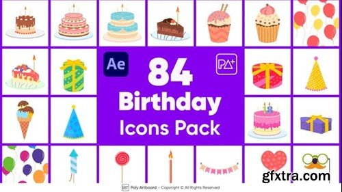 Videohive Birthday Icons Pack For After Effects 53166596 Videohive Birthday Icons Pack For After Effects 53166596