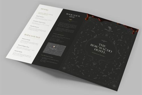 Halloween Hotel Mini Brochure Template
