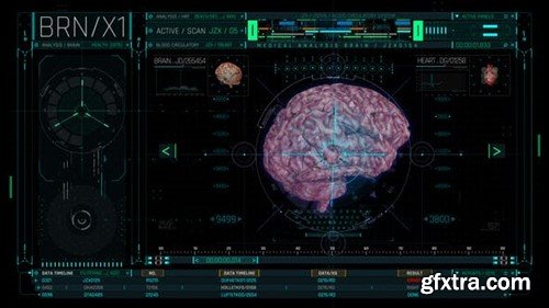 Videohive HUD Medical Brain 53365428 Videohive HUD Medical Brain 53365428