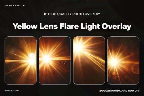 15 Yellow Lens Flare Light Overlay 15 Yellow Lens Flare Light Overlay