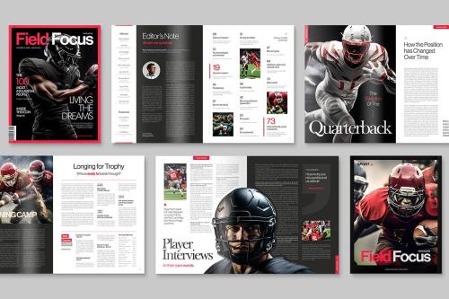 American Football Magazine Template