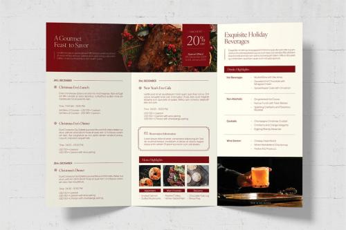 Christmas Trifold Brochure Template