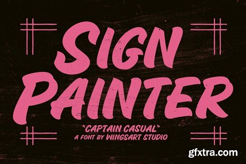 Captain Casual - A Sign Painter Font GNN9N9Y Captain Casual - A Sign Painter Font GNN9N9Y