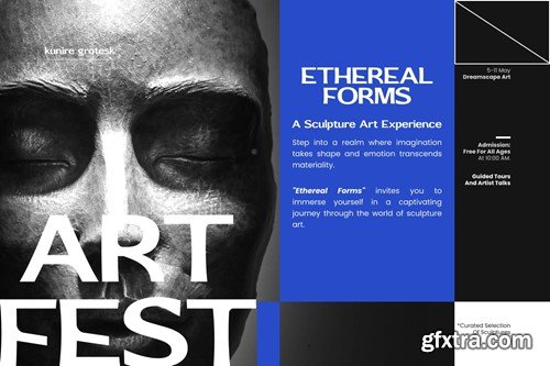 Kunire Grotesk Modern Typeface 2xOTF TTF