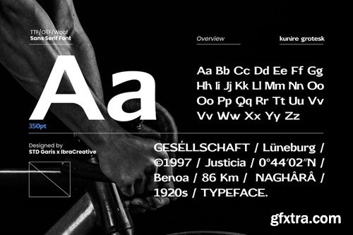 Kunire Grotesk Modern Typeface 2xOTF TTF