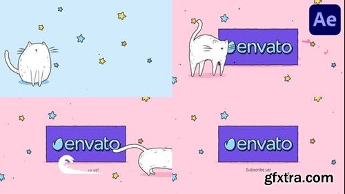 Videohive Cartoon Cat Logo for After Effects 53503765 Videohive Cartoon Cat Logo for After Effects 53503765