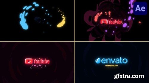 Videohive Neon Drops Logo for After Effects 53629285 Videohive Neon Drops Logo for After Effects 53629285
