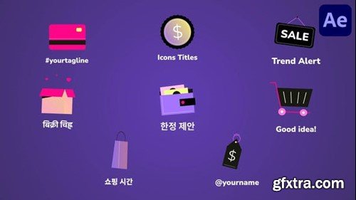 Videohive Shopping Icons for After Effects 53613454 Videohive Shopping Icons for After Effects 53613454