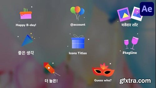 Videohive Party Icons And Titles for After Effects 53613213 Videohive Party Icons And Titles for After Effects 53613213