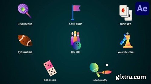 Videohive Sport Games Icons And Titles for After Effects 53602304 Videohive Sport Games Icons And Titles for After Effects 53602304