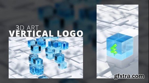 Videohive Vertical logo 3D art 53588690 Videohive Vertical logo 3D art 53588690