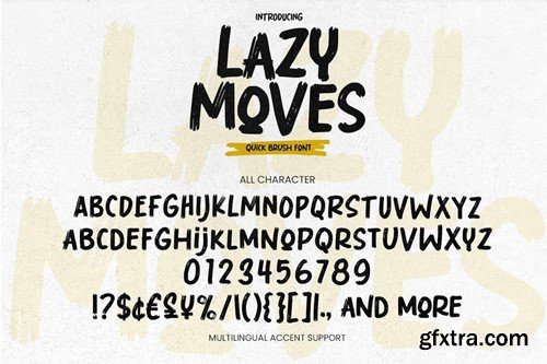 Lazy Moves - Quick Brush Font NRH6T5T