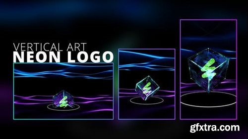 Videohive Neon Logo Vertical Art 53674978