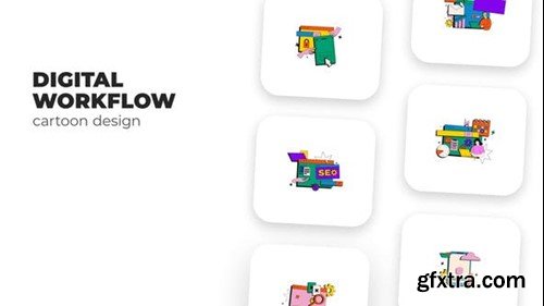 Videohive Digital Workflow - Cartoon Design 53693042 Videohive Digital Workflow - Cartoon Design 53693042