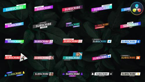 Social Media Lower Thirds for DaVinci Resolve - 53731810