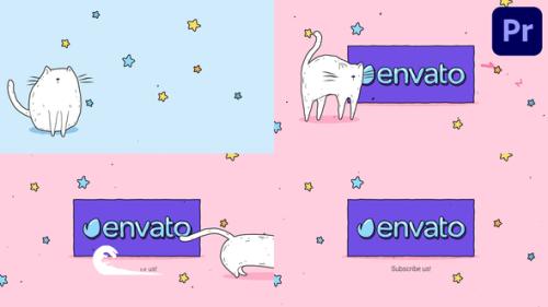 Cartoon Cat Logo for Premiere Pro - 53735609