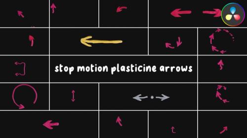 Stop Motion Plasticine Arrows for DaVinci Resolve - 53769220