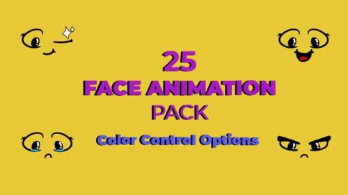 Cartoon Animated Face Pack 02 - 52420346