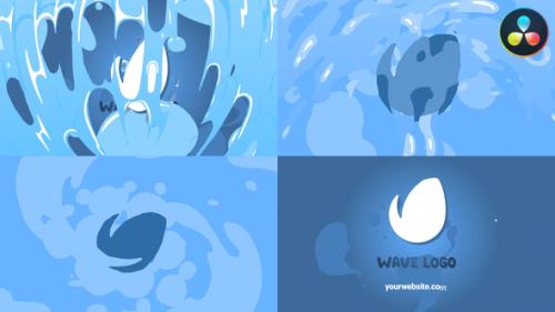 Swirling Wave Logo Opener for DaVinci Resolve - 53615411