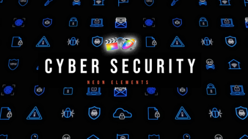 Cyber Security Neon Icons - 53674953