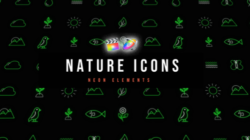 Nature Neon Icons - 53697579
