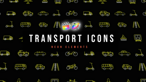 Transport Neon Icons - 53699965