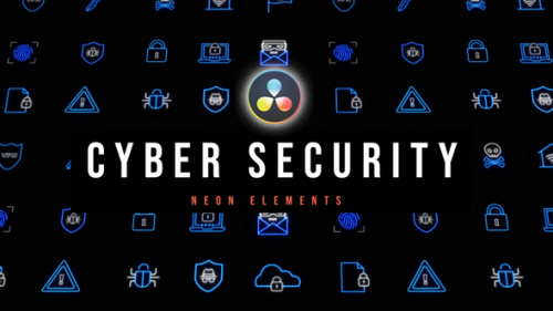 Cyber Security Neon Icons - 53635918
