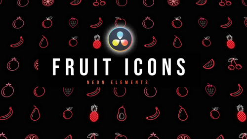 Fruit Neon Icons - 53636766