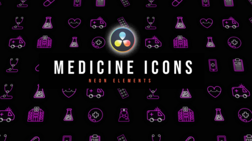 Medicine Neon Icons - 53637381