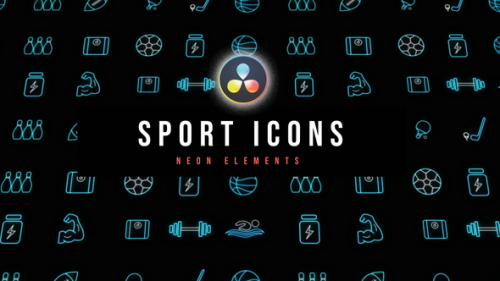 Sport Neon Icons - 53637614
