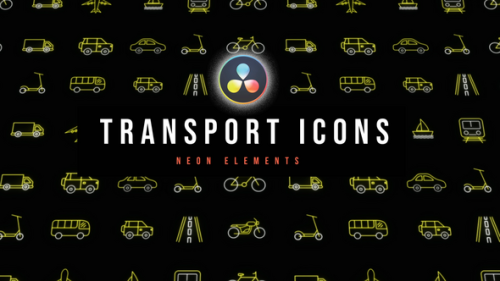 Transport Neon Icons - 53637620