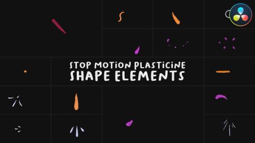 Stop Motion Plasticine Shape Elements for DaVinci Resolve - 53643987