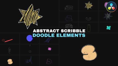 Abstract Scribble Doodle Elements | DaVinci Resolve - 53644102