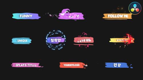 Cartoon Liquid Plate Titles for DaVinci Resolve - 53861829