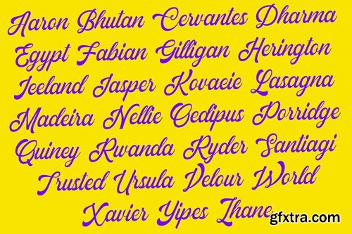 Shoulder Script Font X6DYJ52