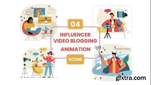 Videohive Influencer Video Blogging Animation Scene 54141834 Videohive Influencer Video Blogging Animation Scene 54141834
