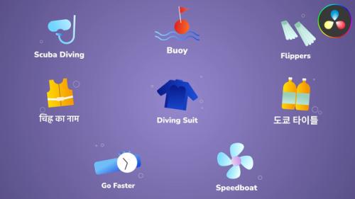 Diving Icons And Titles for DaVinci Resolve - 53946618