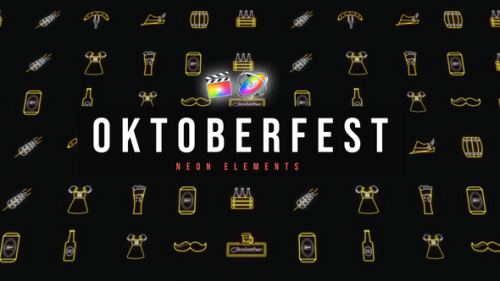 Oktoberfest Neon Icons - 53953508