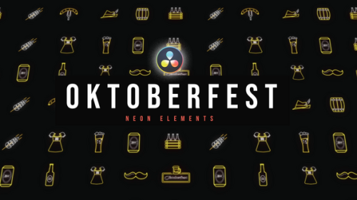 Oktoberfest Neon Icons - 53953536