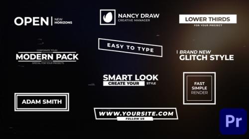 Glitch Noise Digital Lowerthirds Titles Pack - 53419539